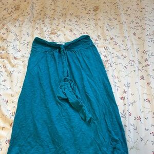 Women’s Teal Maxi Skirt with Tie Waist